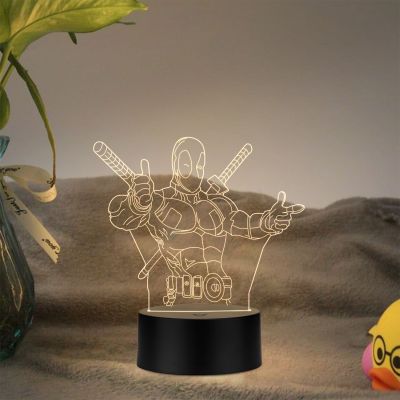 Deadpool Character Design Night Lamp